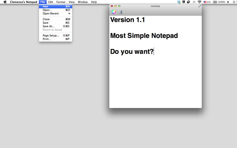 򵥼±Clemenzas Notepad for Mac1.1 ٷ