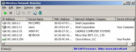 鿴û(Wireless Network Watcher)1.70