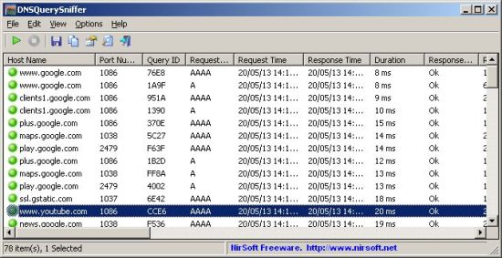 DNSѯ(DNSQuerySniffer)1.10