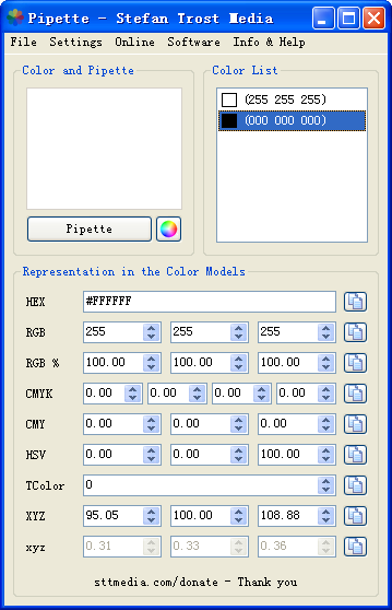 Pipette屏幕颜色取色器1.0 绿色免费版