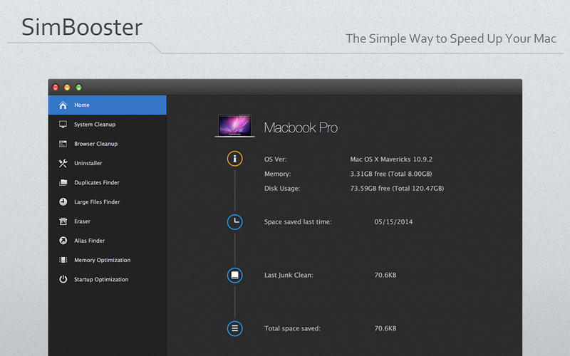 电脑清理工具SimBooster for Mac1.3.0 官方版