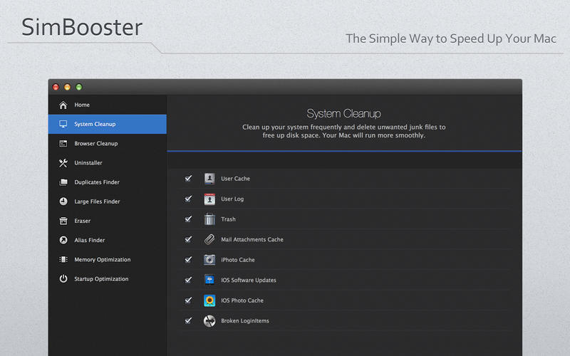 电脑清理工具SimBooster for Mac1.3.0 官方版