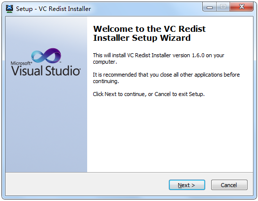 microsoft visual c++ redistributable package下载1.6.0 安装版