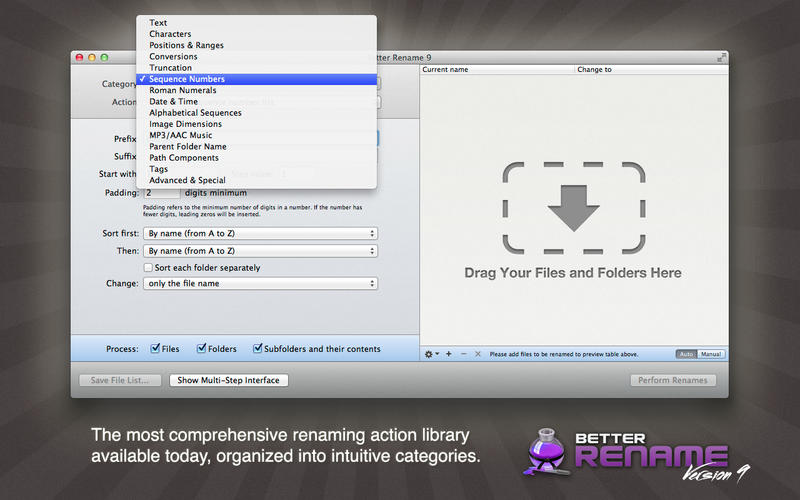 批量修改文件名 mac版 Better Rename9.42 官方版