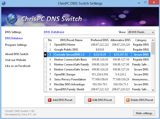 ChrisPC DNS Switch( DNS޸л)1.0 ٷ