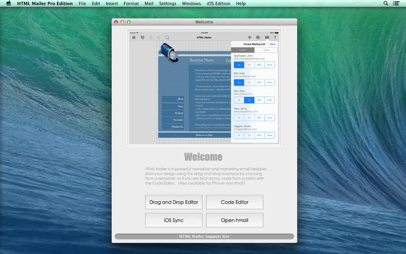 HTML Mailer for Mac ʼ3.10 °