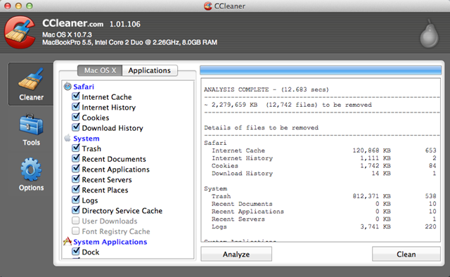 CCleaner for Mac1.11 ٷ