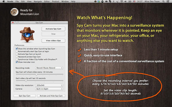 ͷSpy Cam for Mac2.9 ٷ