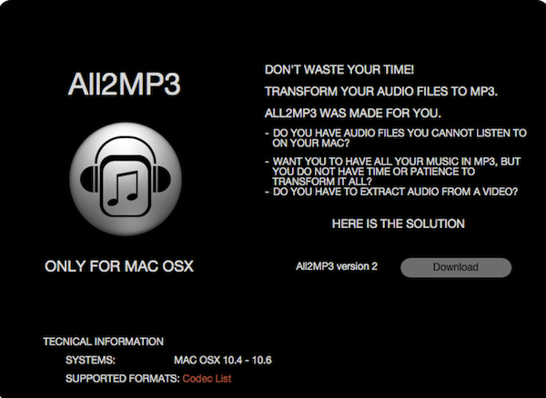 All2MP3 for Mac2.0