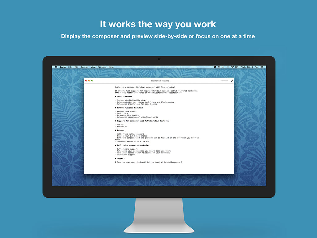 文本编辑器Erato for Mac1.44