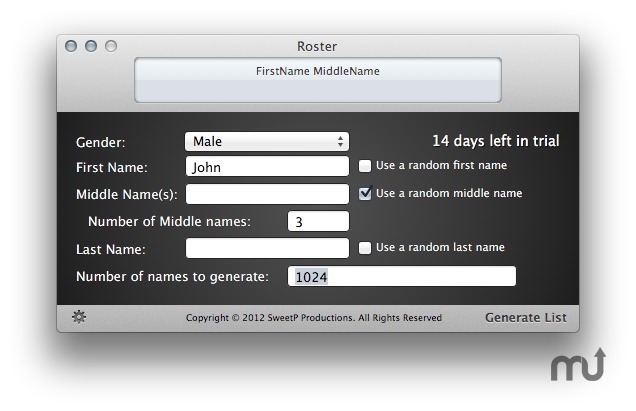 Roster for Mac1.2 ٷ