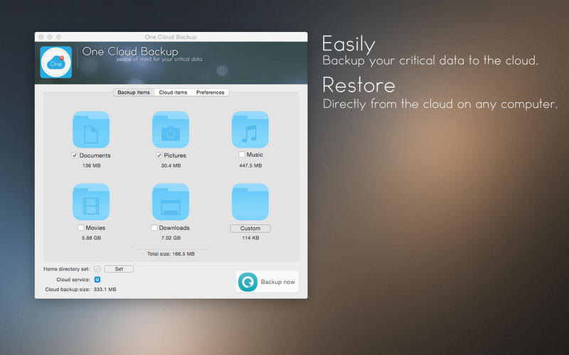 One Cloud Backup for Mac1.0.2