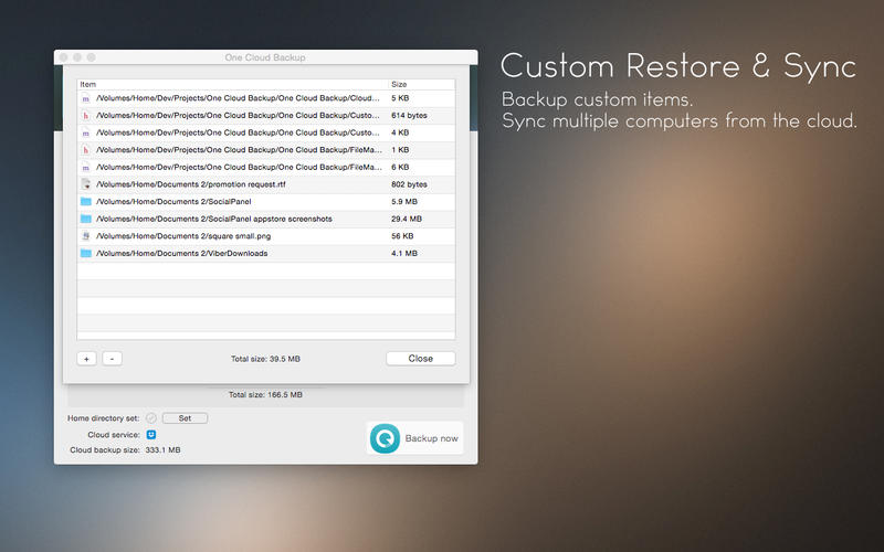 One Cloud Backup for Mac1.0.2