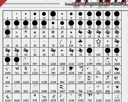 Rons高清泼溅PS笔刷
