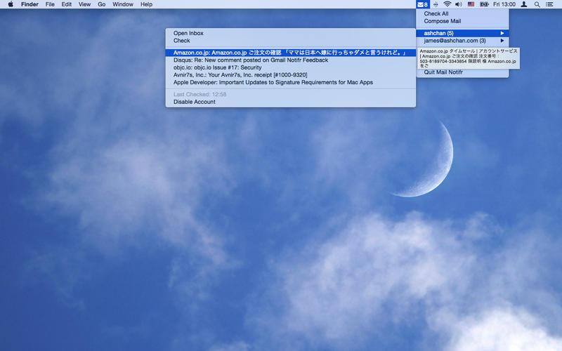 Mail Notifr for Mac1.3.3 İ