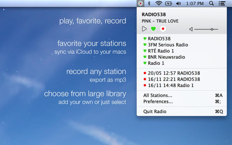 Radio for Mac̨1.0.7