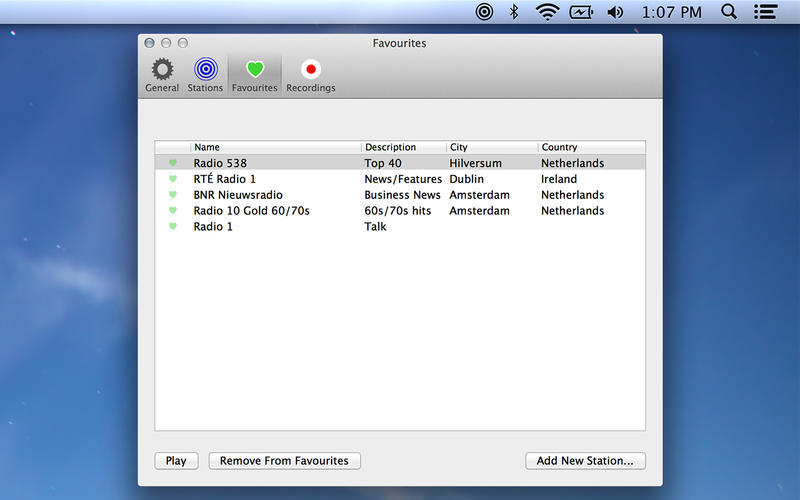 Radio for Mac̨1.0.7