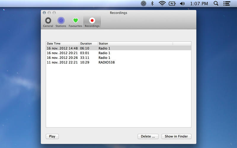 Radio for Mac̨1.0.7