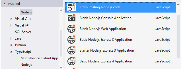 node.js tools for visual studio1.0 ٷʽ