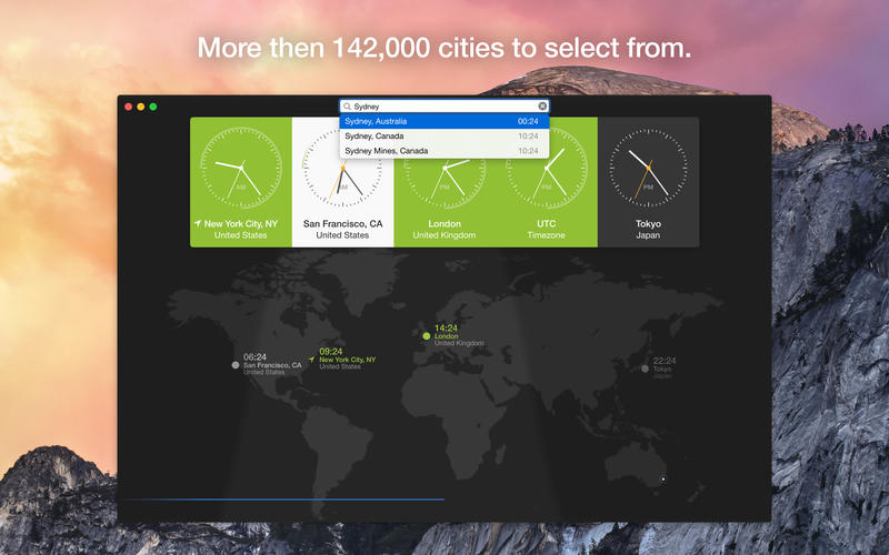 World Clock for Mac1.2.2