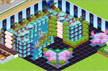 QQ餐厅悬浮小溪装修 桥头堡广场