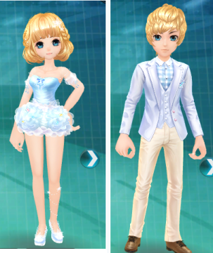 QQ飞车轮滑双人秀男女装扮