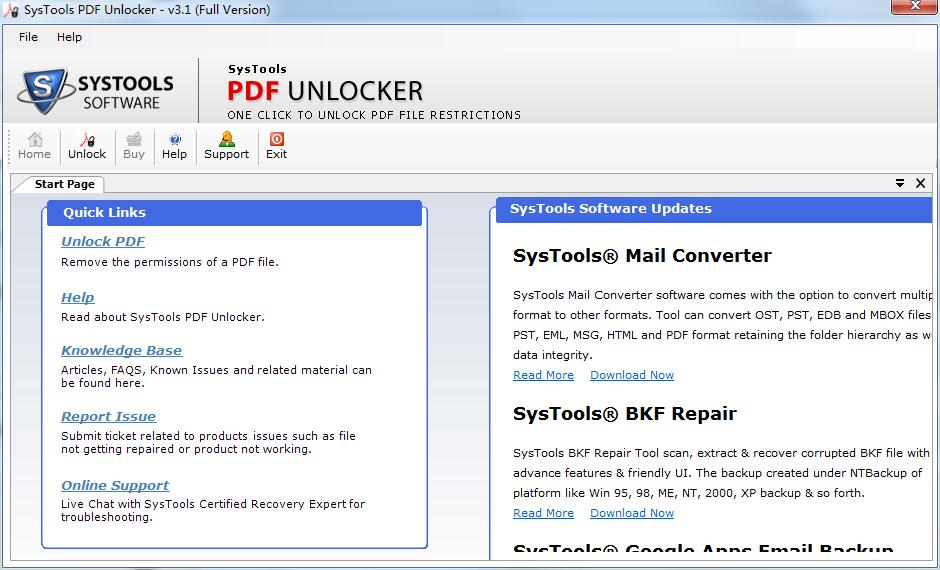 pdfSysTools PDF Unlocker3.1 ɫ