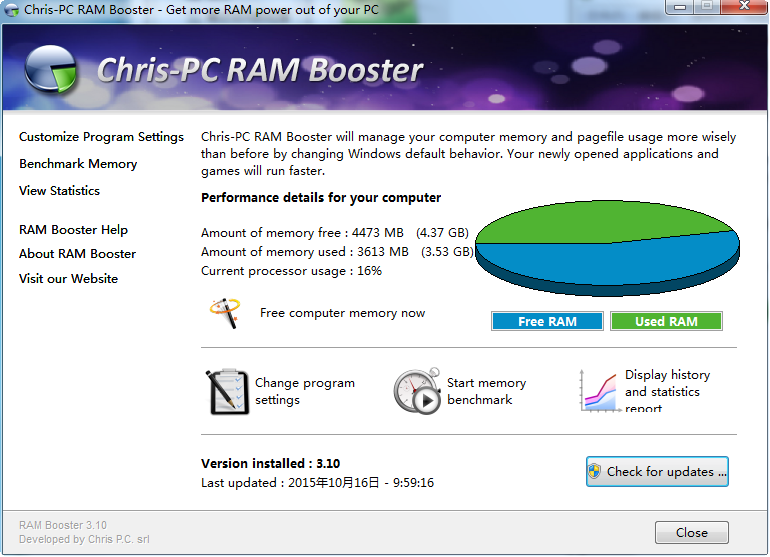 ڴٹChris-PC RAM Booster3.10 ƽ