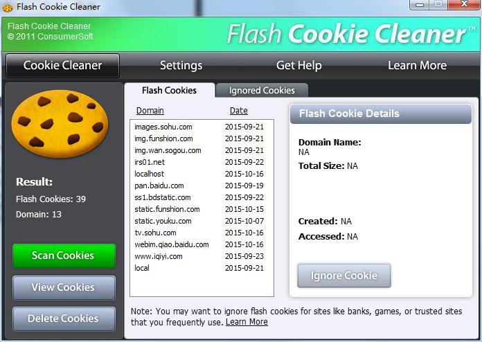 Flash Cookie Cleaner2.0 ɫ