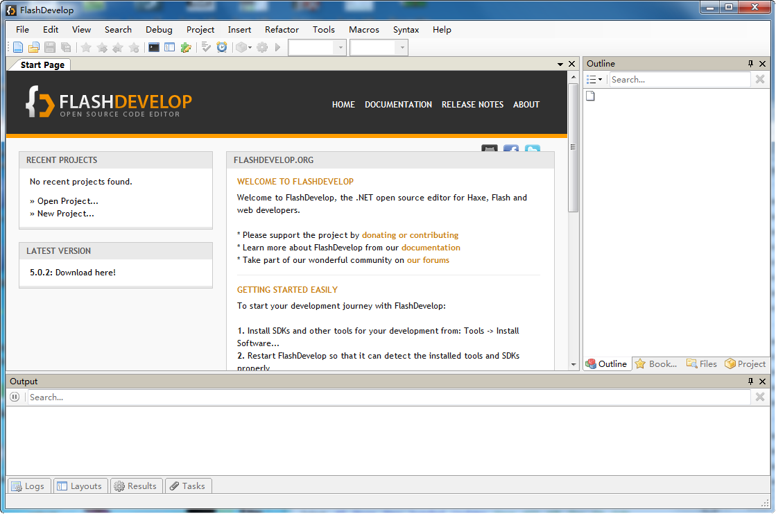 Ѵ༭FlashDevelop5.0.2.0 ٷ
