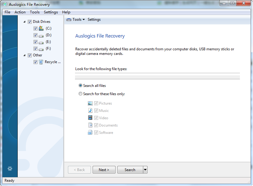 Auslogics File Recoveryv10.1.0 Ѱ