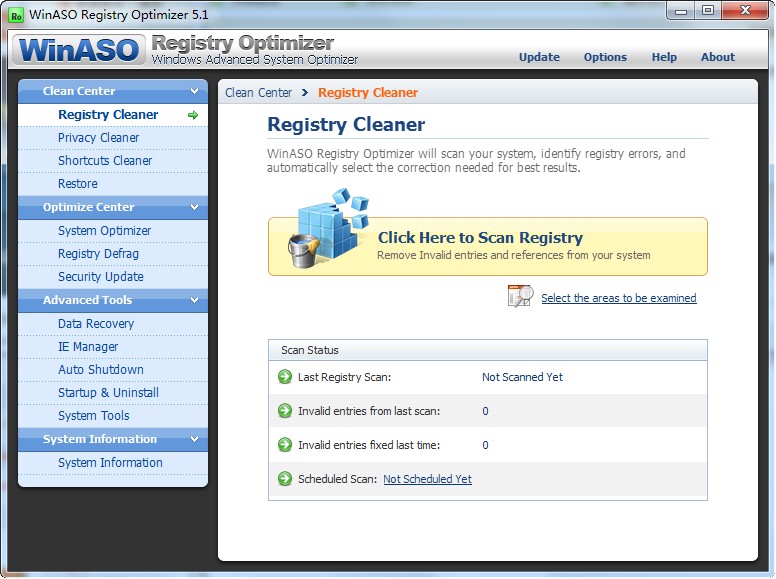 WinASO Registry OptimizerעŻ5.1.0.0 ƽ