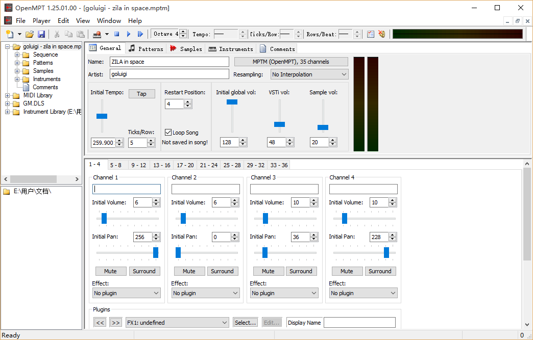 OpenMPT1.25.03.00 °