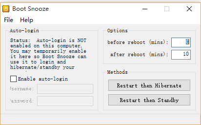 BootSnooze开机启动后休眠工具1.0.5 免费版