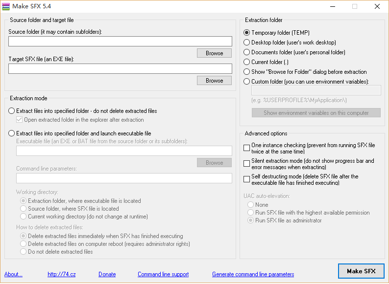 ԽѹļMake SFX5.4.46.152 ɫ