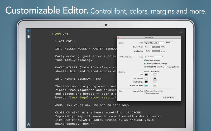 剧本编辑器Highland MacOSX1.9 破解版