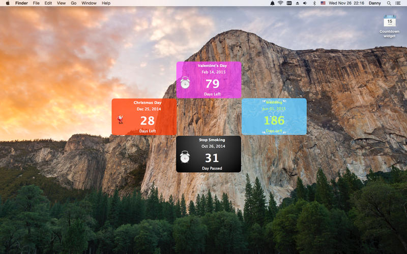 Countdown widget for Mac6.2.6 °