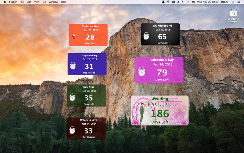 Countdown widget for Mac6.2.6 °