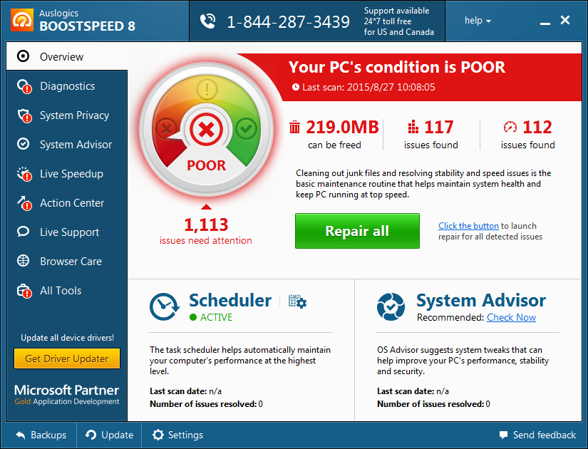 Auslogics BoostSpeed °8.1.1 ƽ