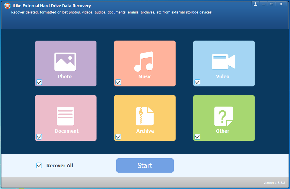 iLike External Hard Drive Data Recovery1.5.8.8 ƽ