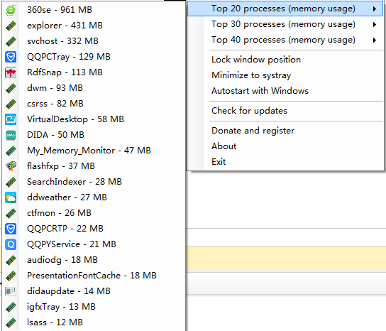 My Memory Monitor内存监视工具下载1.50.0.0 绿色版