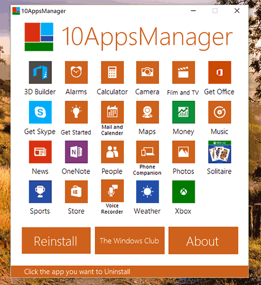 win10预装应用卸载工具10AppsManager1.0 单文件版