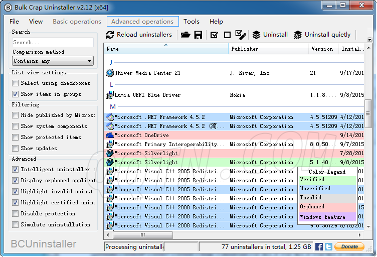 批量卸载软件Bulk Crap Uninstaller2.12 官方版