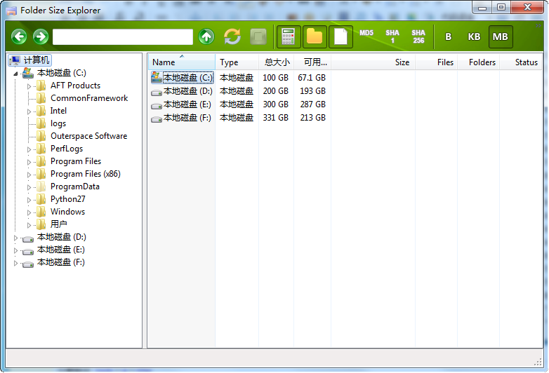 ļдС鿴Folder Size Explorer1.2.00 ٷ