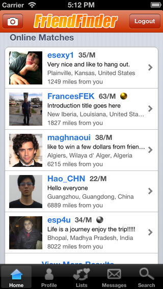 Friend Finder Networkƻappv2.3 iPhone