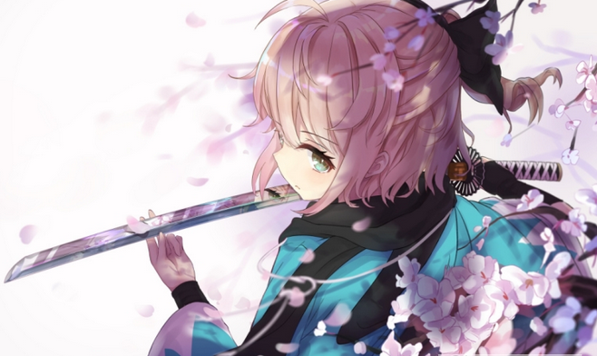 Wallpaper Engine Fate冲田总司樱花效果动态壁纸