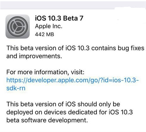 ios10.3 beta7Ԥ°