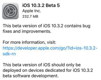 ios10.3.2 beta5ļ