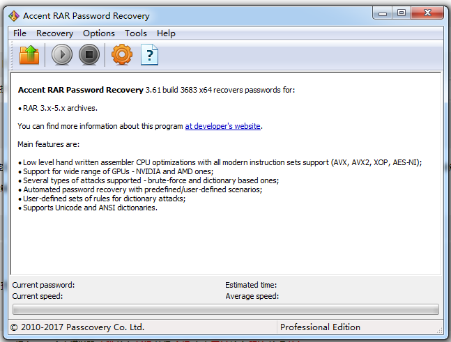 Accent RAR Password Recoveryƽ