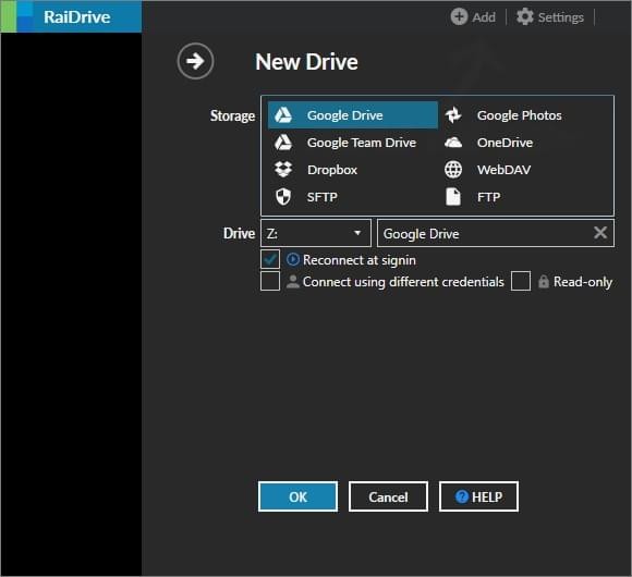 RaiDrive网盘映射工具v1.3.8 官方版